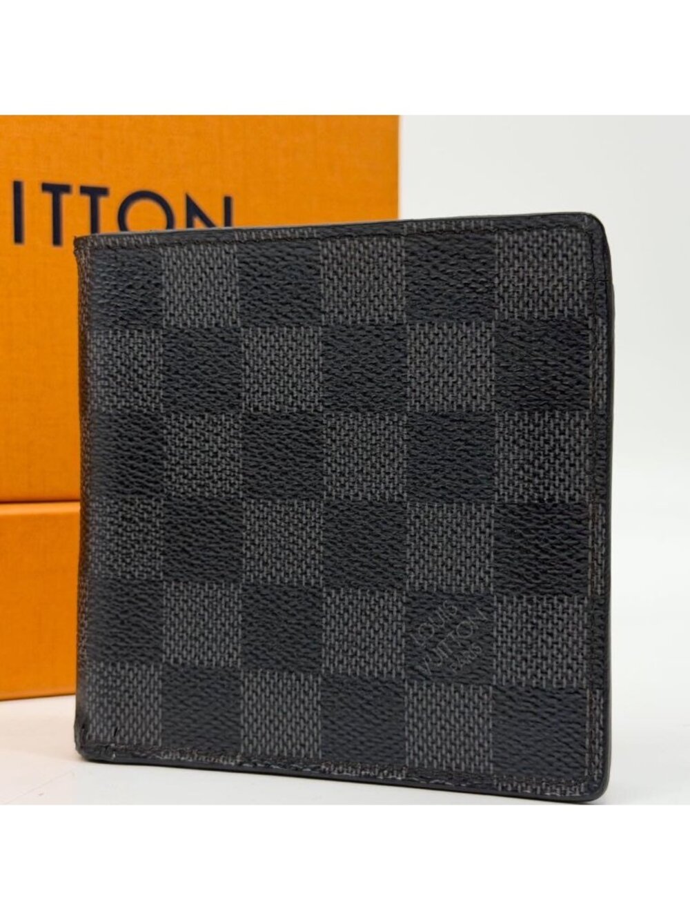 Louis Vuitton Portefeuille Marco Damier Graphite Compact Black Wallet
